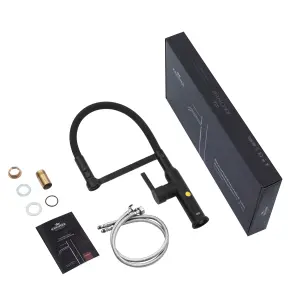 Змішувач для кухні Kroner KRP Ersel - SCH03112BLK №10