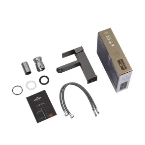 Смеситель для раковины Kroner KRP Edelstahl Kubus - PVD010 №9