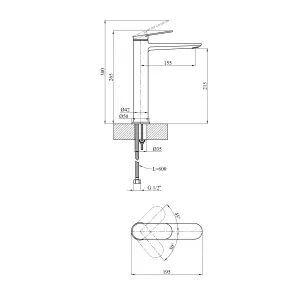 Смеситель для раковины Kroner Element 211111-5301 №2