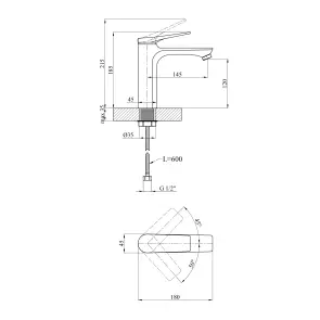 Смеситель для раковины Kroner KRP Terra - GRP010 №2