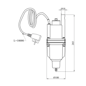 Насос вібраційний Agua XVM60-1 Hmax 72 м Qmax 18 л/хв P 250 Вт №2