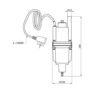 Насос вибрационный Agua XVM60-3 Hmax 72 м Qmax 25 л/мин P 350 Вт №2
