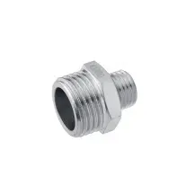 Ниппель переходящий Karro 1 1/4"х3/4" ЗЗ никелированный