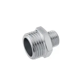 Ниппель переходящий Karro 1 1/4"х3/4" ЗЗ никелированный №1