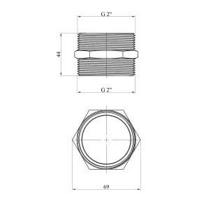 Ниппель Karro 2" ЗЗ никелированный KR-3113 №2