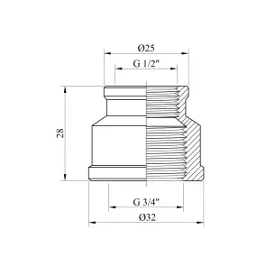 Муфта перехідна Karro 3/4"х1/2" ВВ нікельована KR-3122 №2