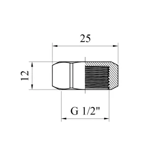 Заглушка Karro 1/2" РО никелированная KR-3111 №2