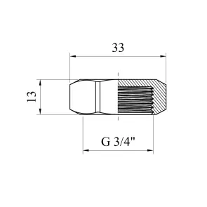 Заглушка Karro 3/4" РО никелированная KR-3111 №2