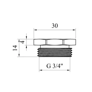 Пробка Karro 3/4" РЗ никелированная KR-3112 №2