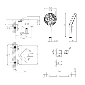 Смеситель для ванны Kroner Element 211315-5301 №2