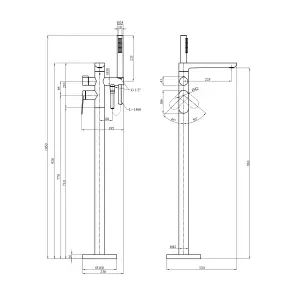 Смеситель для ванны Kroner Element 211339-0101 №2