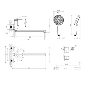 Смеситель для ванны Kroner Element 211414-0101 №2