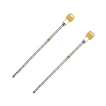 Гнучка підводка для підключення змішувача Kroner KRM 1/2"хМ10 ВЗ 150 см в нейлоновому обплетенні покритому ПВХ (пара)