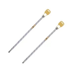 Гнучка підводка для підключення змішувача Kroner KRM 1/2"хМ10 ВЗ 150 см в нейлоновому обплетенні покритому ПВХ (пара) №1