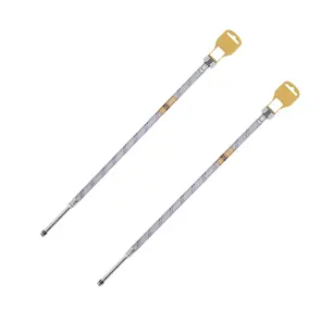 Гнучка підводка для підключення змішувача Kroner KRM 1/2"хМ10 ВЗ 40 см в нейлоновому обплетенні покритому ПВХ (пара) №1