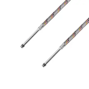 Гнучка підводка для підключення змішувача Kroner KRP 1/2"хМ10 ВЗ 50 см в обплетенні з нержавіючої сталі (пара) №3