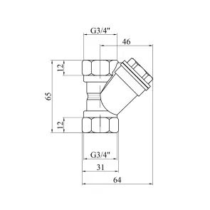 Фильтр грубой очистки Karro 3/4" ВВ латунный KR-7006 №2