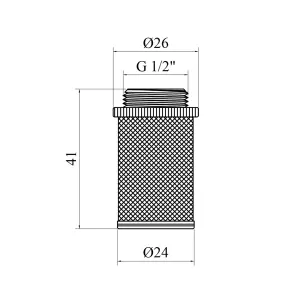 Сітка для зворотнього клапана Karro 1/2" нержавіюча сталь KR-6122 №2