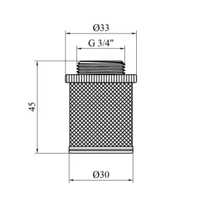Сітка для зворотнього клапана Karro 3/4" нержавіюча сталь KR-6122 №2
