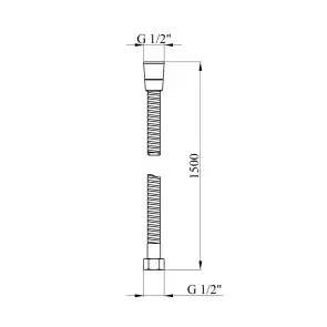 Шланг для душу Kroner KRM - C602 150 см №2