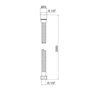 Шланг для душу Kroner KRM - C604 200 см №2