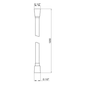 Шланг для душу Kroner KRM - C608 Anti-Twist 120 см №2