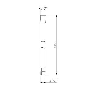 Шланг для душу Kroner KRM - GRP608 Anti-Twist 120 см №2