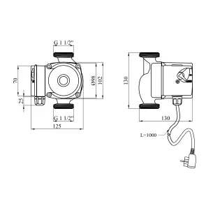 Насос циркуляційний Agua GPD 25/4-130 №2