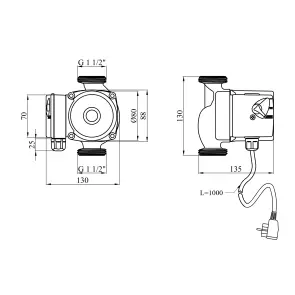 Насос циркуляційний Agua GPD 25/6-130 №2