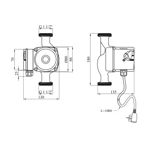 Насос циркуляційний Agua GPD 25/6-180 №2