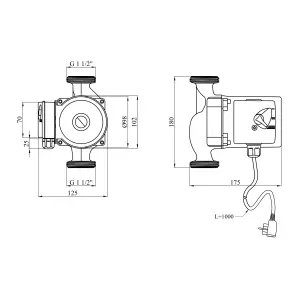 Насос циркуляційний Agua GPD 25/8-180 №2