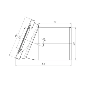 Фанова труба для унітаза ANIplast з випуском 110х22° W2220EU №2