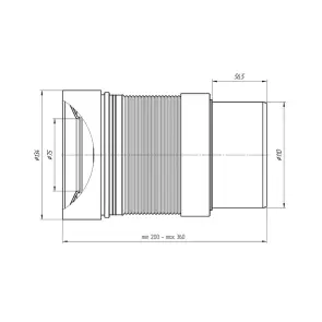 Гофра для унитаза ANIplast D-110 мм 230-500 мм К821 №2