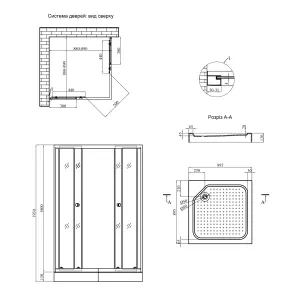 Душова кабіна Kroner KRP Eifel - Q.B.F.M.90x90 см №2