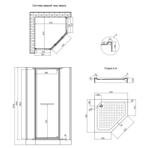 Душова кабіна Kroner KRP Terra - T.C.F.С.90x90 см №2