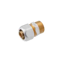 Муфта металлопластиковая Karro 16х1/2" РЗ никелированная KR-0510