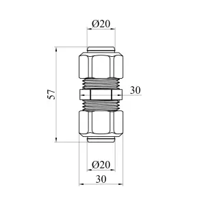 Муфта металлопластиковая Karro 20х20 никелированная KR-0531 №2
