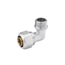 Коліно металопластикове Karro 20х1/2" РЗ нікельоване KR-0611