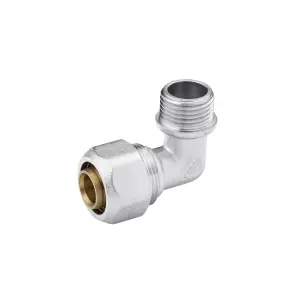 Коліно металопластикове Karro 20х1/2" РЗ нікельоване KR-0611 №1