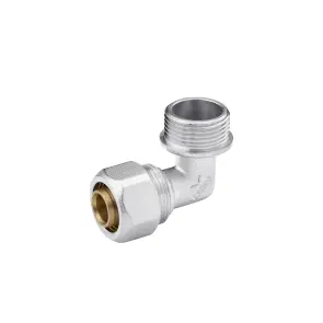 Коліно металопластикове Karro 20х3/4" РЗ нікельоване KR-0612 №1