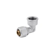 Коліно металопластикове Karro 16х1/2" РВ нікельоване KR-0620