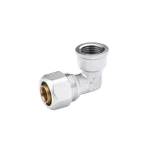 Колено металлопластиковое Karro 20х1/2" РО никелированное KR-0621