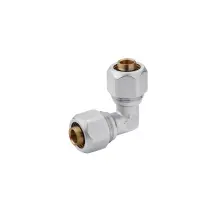 Колено металлопластиковое Karro 16x16 никелированное KR-0630