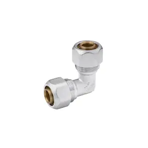 Коліно металопластикове Karro 20x20 нікельоване KR-0631 №1