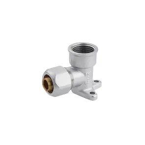 Колено настенное металлопластиковое Karro 16х1/2" РО никелированное KR-0820 №1