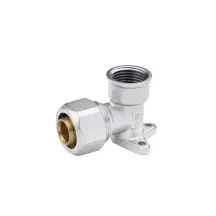 Колено настенное металлопластиковое Karro 20x1/2" РО никелированное KR-0821