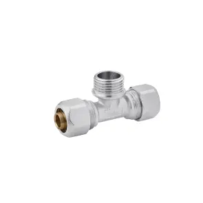 Тройник металлопластиковый Karro 16х1/2"х16 РЗ никелированный KR-0710 №1