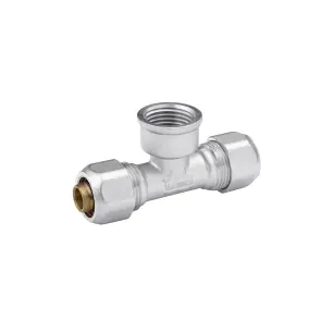 Трійник металопластиковий Karro 16х1/2"х16 РВ нікельований KR-0720 №1