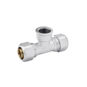 Тройник металлопластиковый Karro 20х1/2"х20 РО никелированный KR-0721 №1