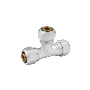 Трійник металопластиковий Karro 20х20х20 мм нікельований KR-0731 №1
